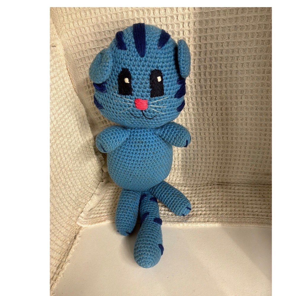 Kidcore Unisex Handmade Tigey Daniel Tiger Plush Toy Medium Blue